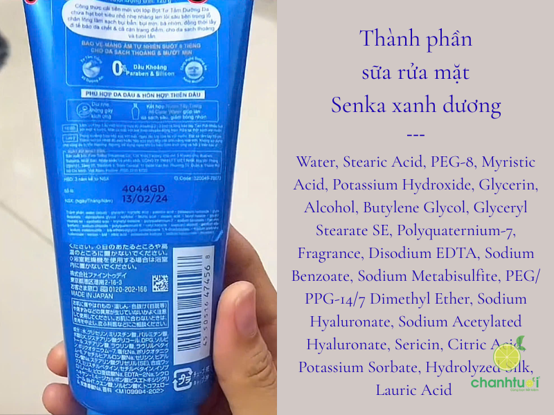 sữa rửa mặt Senka xanh dương (7)