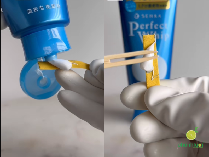 sữa rửa mặt senka xanh dương