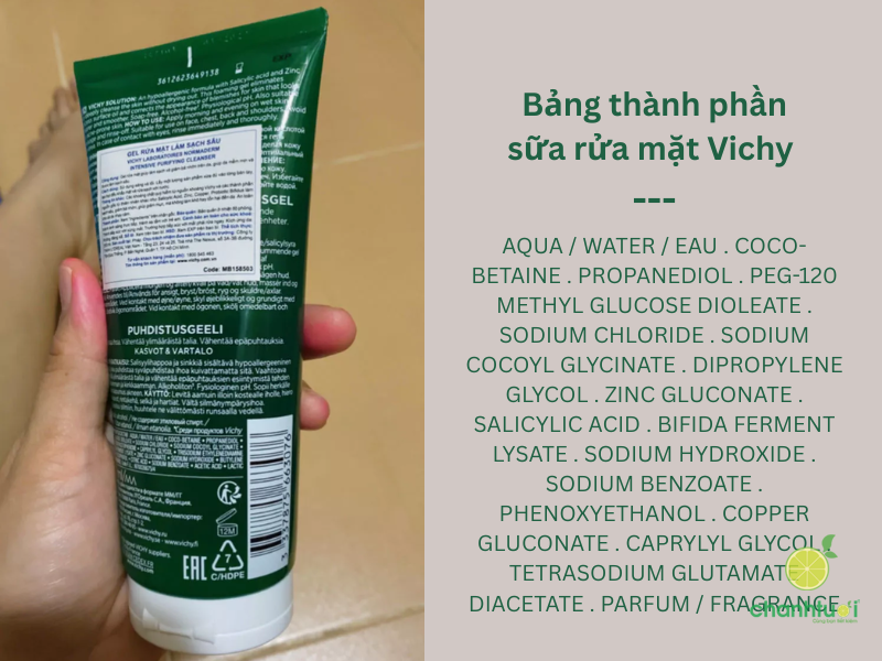 sữa rửa mặt Vichy Normaderm Phytosolution Intensive Purifying Gel (3)