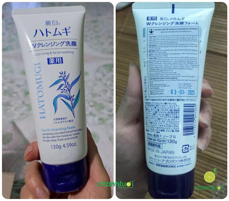 Thu hồi tiêu hủy sữa rửa mặt reihaku Hatomugi-1