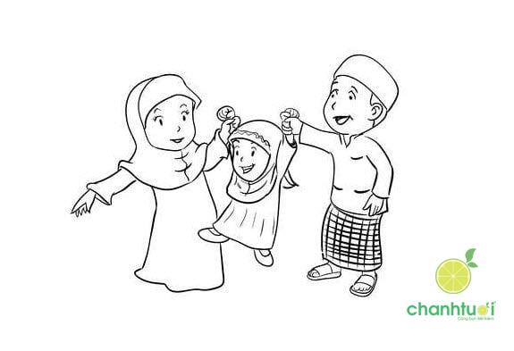 tranh tô màu gia đình (3)