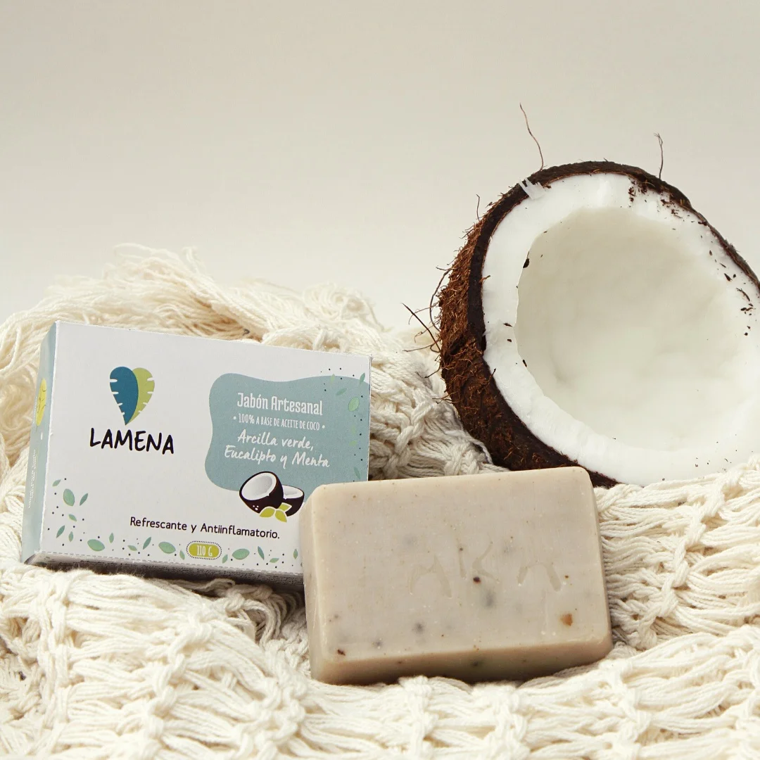Vidamena (Lamena - Lacora) Jabón Artesanal Arcilla Verde, Eucalipto Y Menta