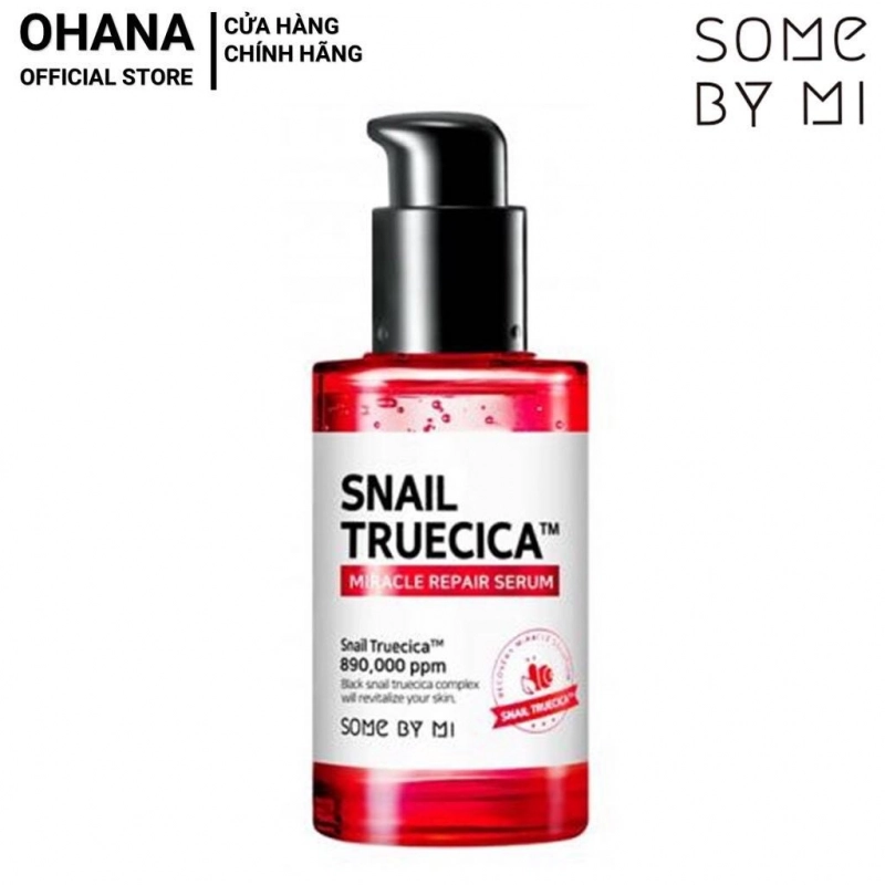 Tinh Chất Phục Hồi Da, Mờ Vết Thâm, Sẹo Rỗ, Se Khít Lỗ Chân Lông Some By Mi Snail Truecica Miracle Serum 50ml