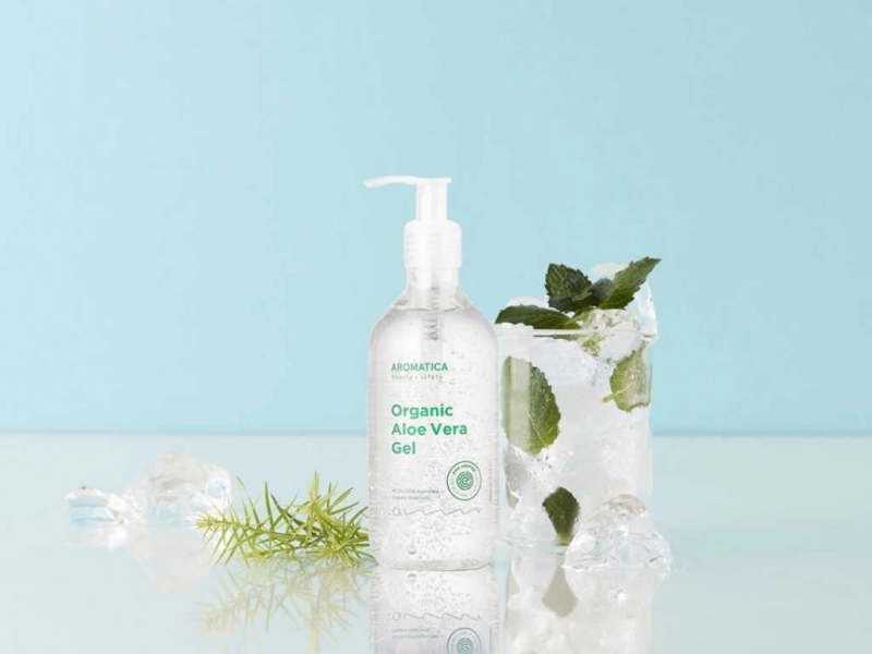 AROMATICA Organic Aloe Vera Gel Dưỡng ẩm, Làm mát