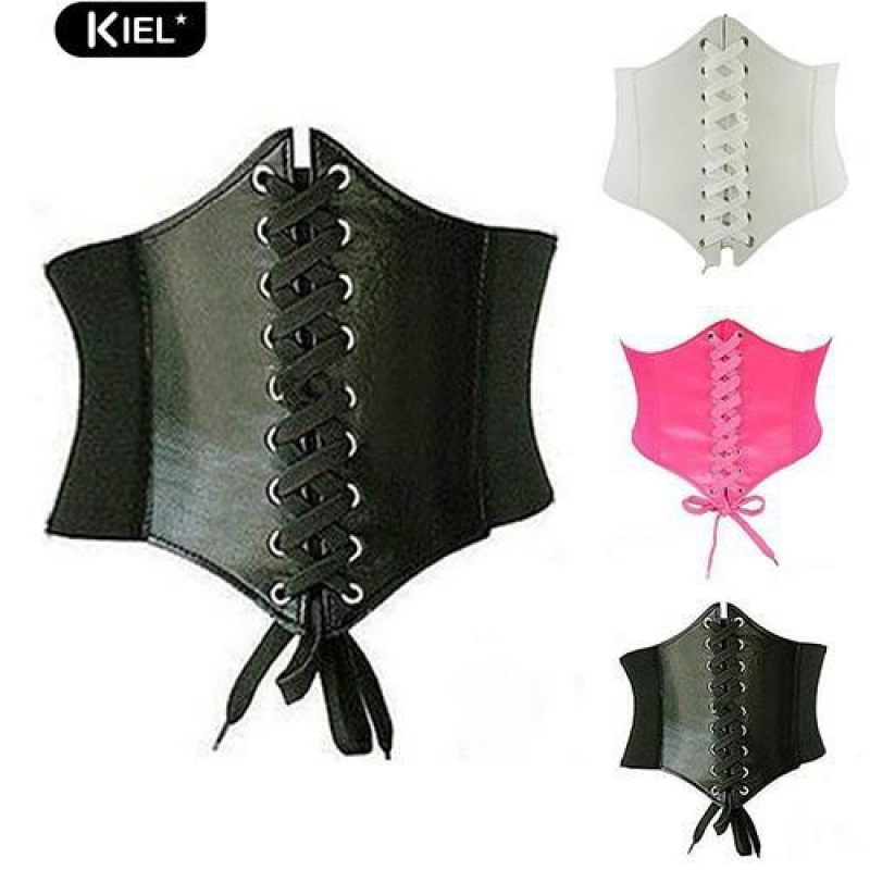 Đai nịt bụng giả da thắt dây Kiel