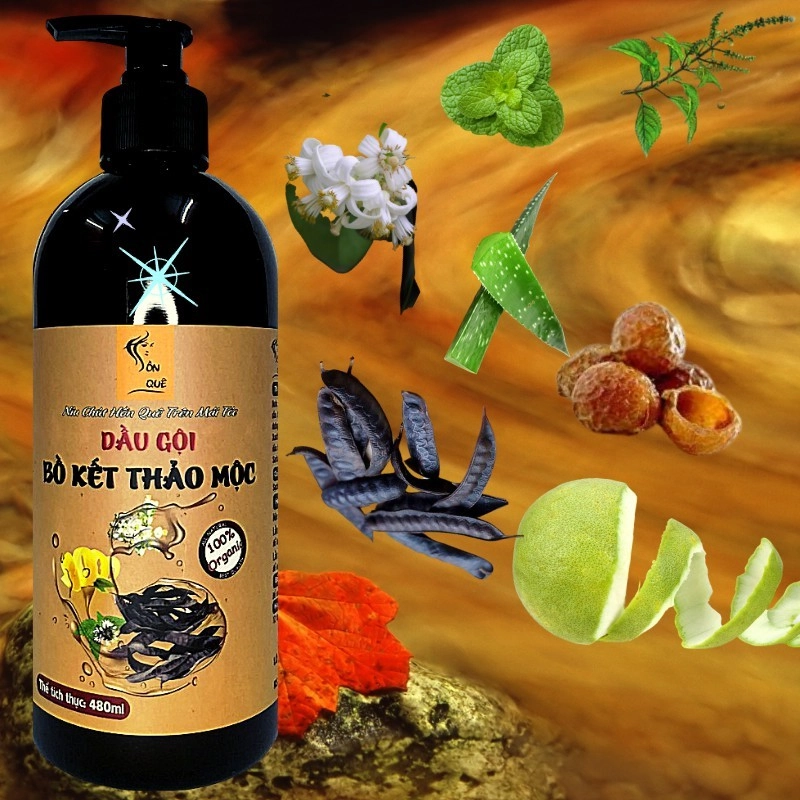 Dầu gội Bồ Kết Thảo Mộc - Hồn Quê