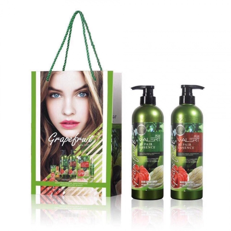 Bộ Gội Xả Bưởi VALERT Grapefruit PLUS Trị Rụng Tóc, Phục Hồi Hư Tổn