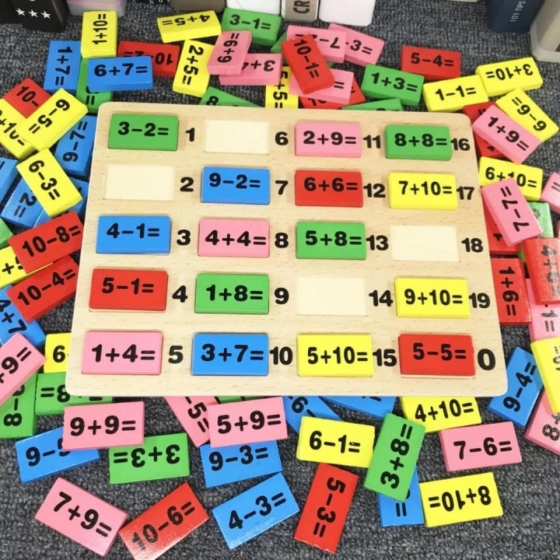 Bộ đồ chơi DOMINO học toán