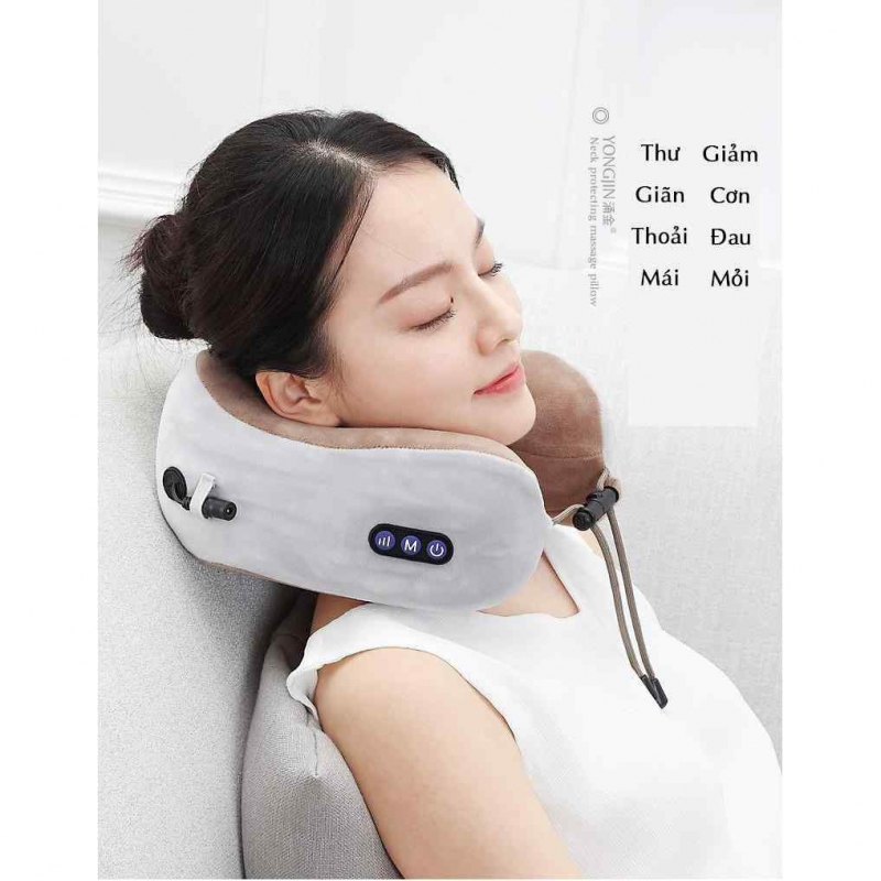 Gối Massage Vòng Cổ Chữ U 360 Đa Năng