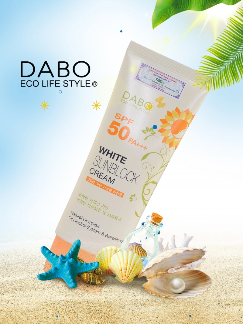 Kem chống nắng dưỡng da tác dụng 8h Hàn Quốc Dabo White Sunblock Cream