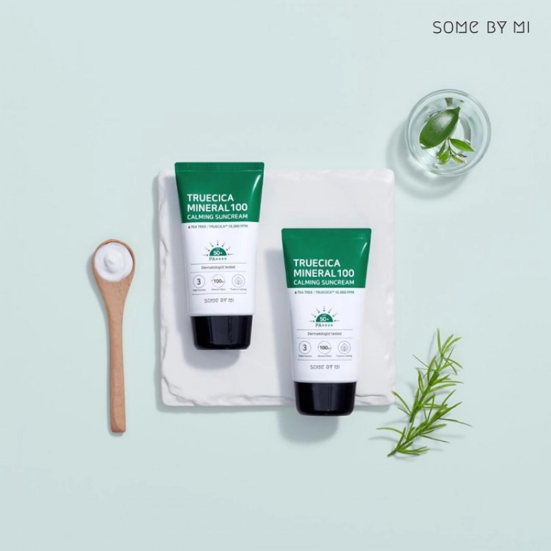 Kem Chống Nắng Dành Cho Da Dầu Mụn, Nhạy Cảm Some By Mi Trucica Mineral 100 Calming Suncream