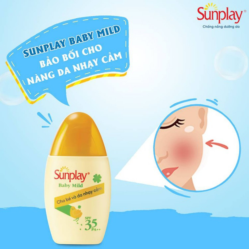 Kem Chống Nắng Ngăn Đen Sạm Cho Bé Sunplay Baby Mild