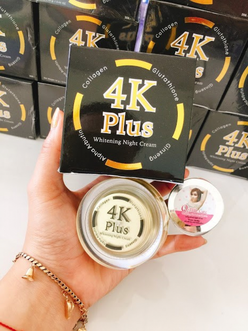 Kem dưỡng trắng da mặt ban đêm 4k plus whitening night cream
