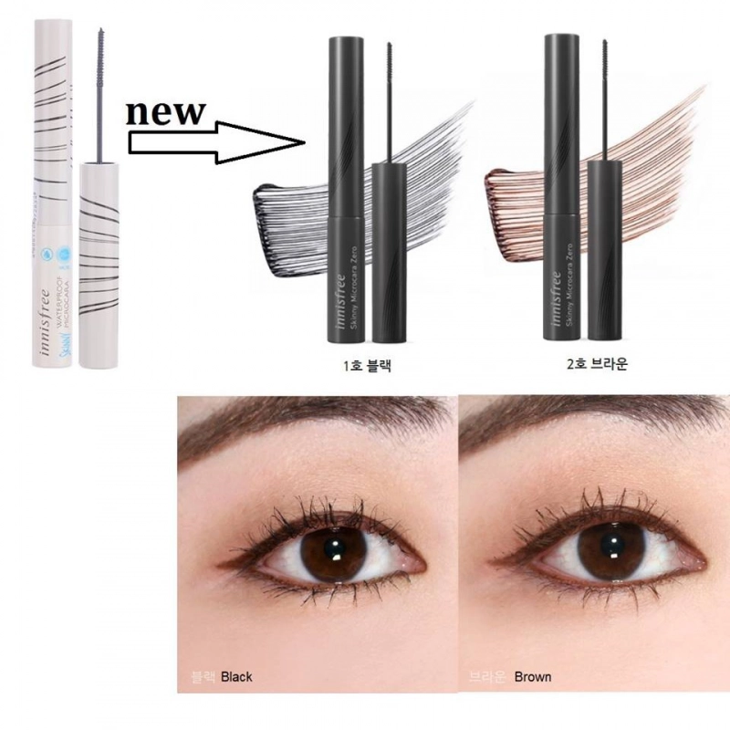 Mascara chải mi siêu mảnh chống trôi Innisfree Skinny microcara ZERO