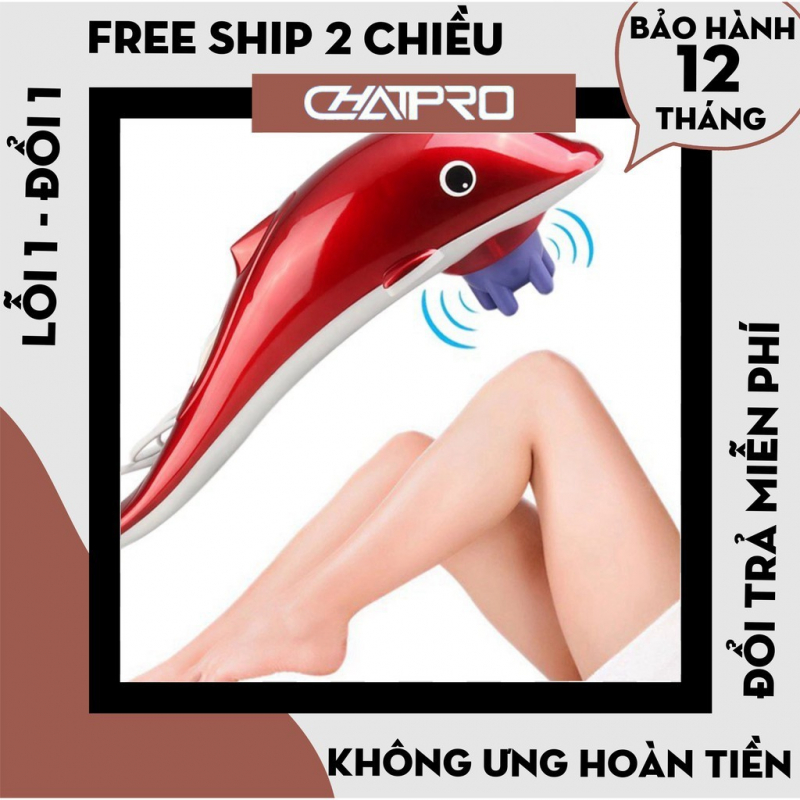 Máy Massage Cầm Tay Cá Heo 3 Đầu RF- 889
