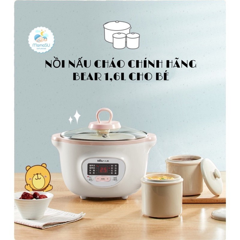 Nồi nấu cháo BEAR 1,6L