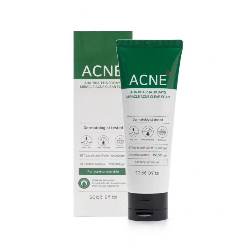 Sữa Rửa Mặt Some By Mi Giảm Mụn AHA-BHA-PHA 30 Days Miracle Acne Clear Foam