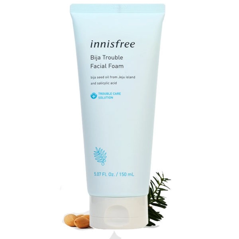 Sữa rửa mặt dành cho da mụn innisfree Bija Trouble Facial Foam