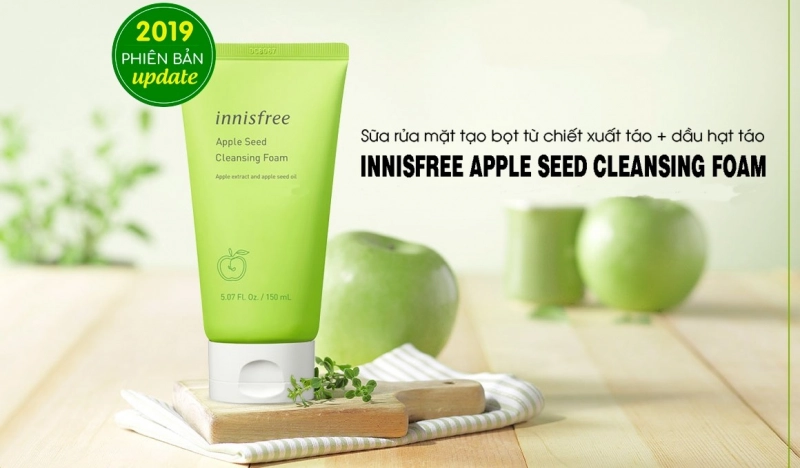 Sữa rửa mặt làm sạch sâu innisfree Apple Seed Deep Cleansing Foam