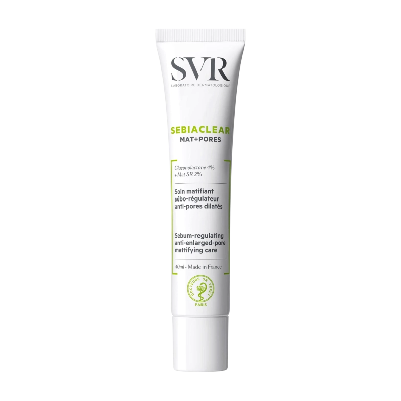 Kem Dưỡng SVR Giảm Mụn, Kiềm Dầu, Se Khít Lỗ Chân Lông SEBIACLEAR Mat+Pores 40ml