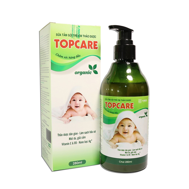 Sữa tắm gội thảo dược cho bé TOPCARE 280ml