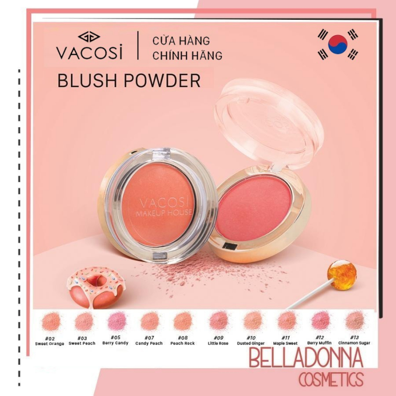 Phấn Má Hồng Dạng Hộp Vacosi LOLIPOP BLUSH POWDER