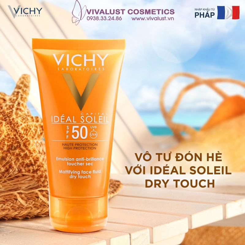 Kem chống nắng Vichy Capital Soleil SPF50 Face Dry Touch