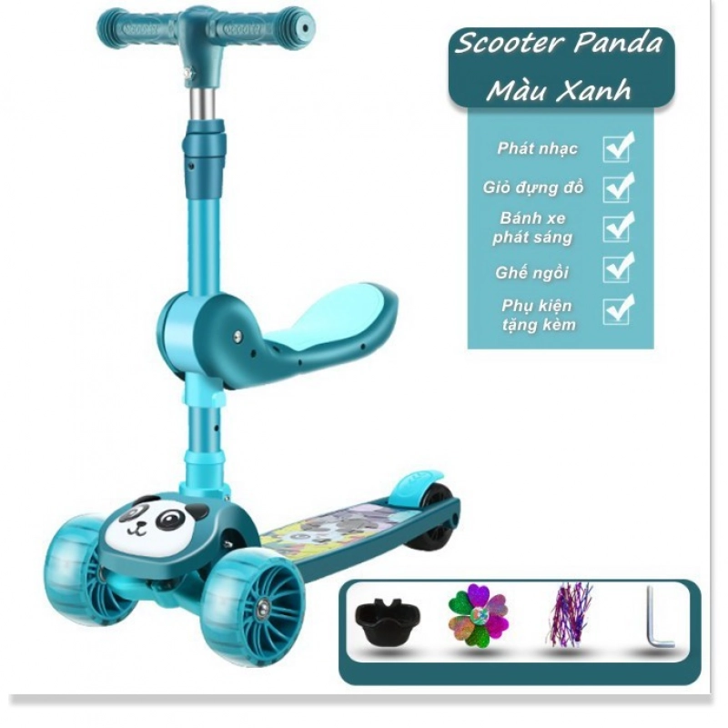 Xe ba bánh Scooter Panda vận động