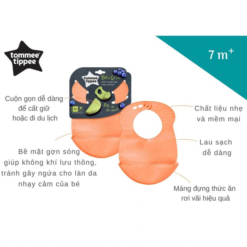 Yếm ăn dặm Tommee Tippee Roll n Go