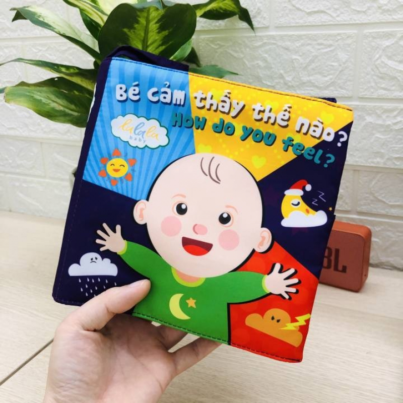 Sách vải song ngữ đa tương tác Bé cảm thấy thế nào?