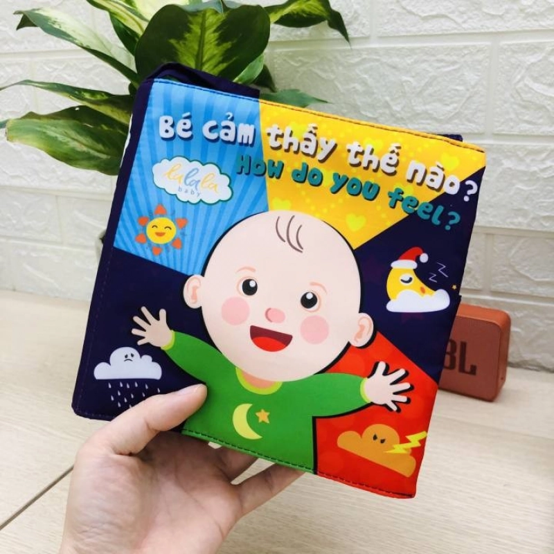 Sách vải song ngữ đa tương tác Bé cảm thấy thế nào?