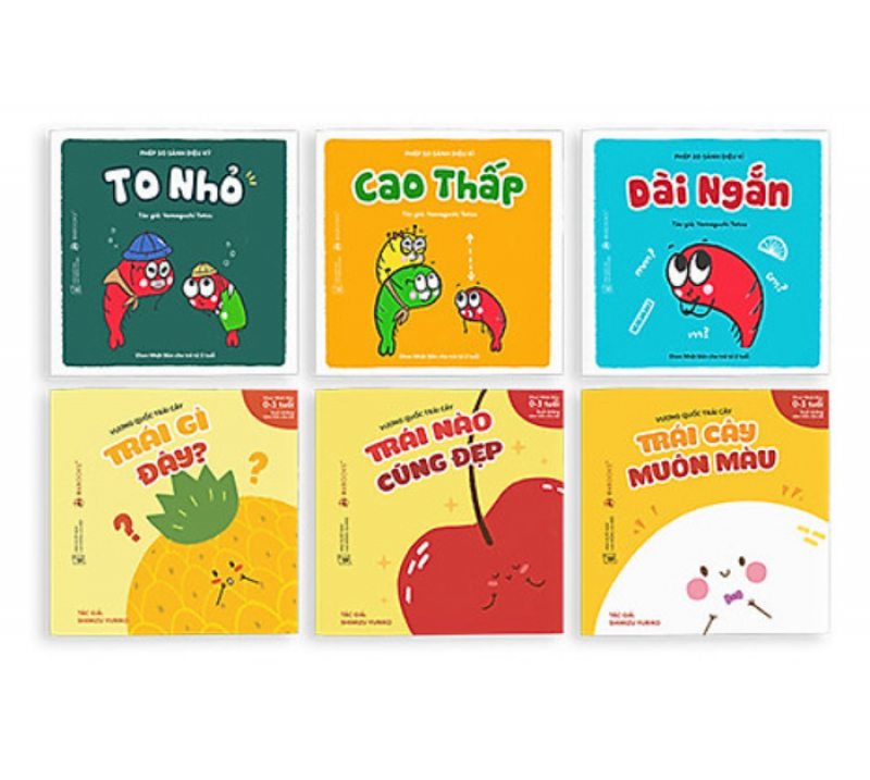 Combo 2 bộ Ehon (6 cuốn) Vương quốc trái cây và Phép so sánh diệu kỳ