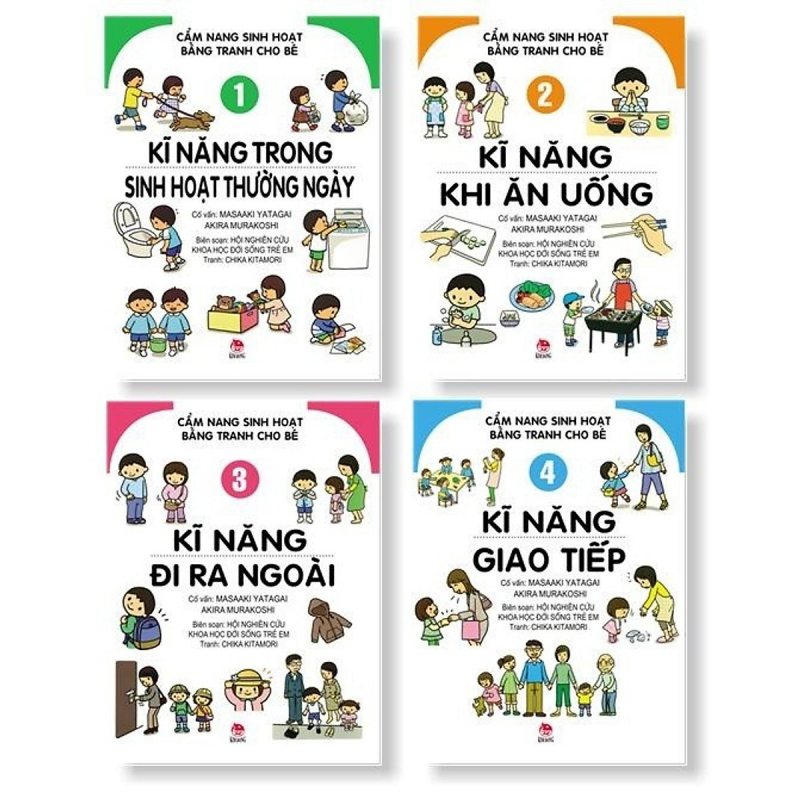 Combo Cẩm Nang Sinh Hoạt Bằng Tranh Cho Bé (4 tập)
