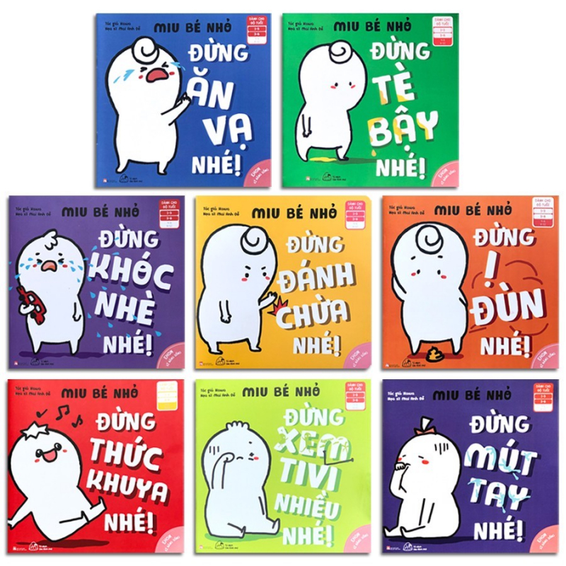 EHON Phát triển kỹ năng sống cho bé - Miu Bé Nhỏ (8 cuốn)