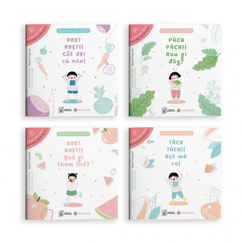 Sách Ehon Nhật Bản - Bộ 4 cuốn Bé thích ăn món nào nhỉ