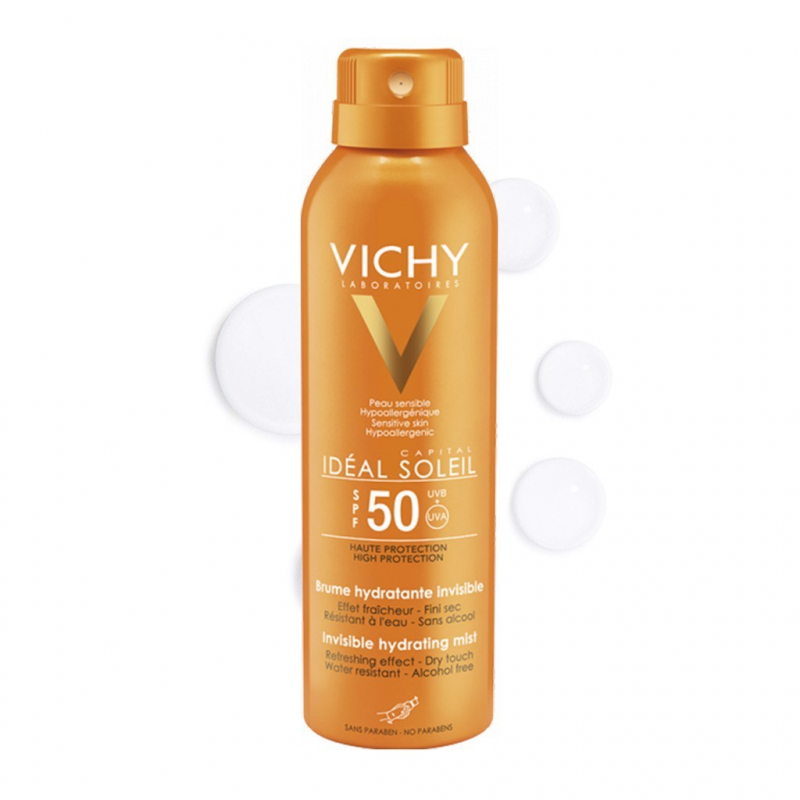 Kem Chống Nắng Toàn Thân Dạng Xịt SPF 50 PA+++ Vichy Ideal Soleil Invisible Hydrating Mist