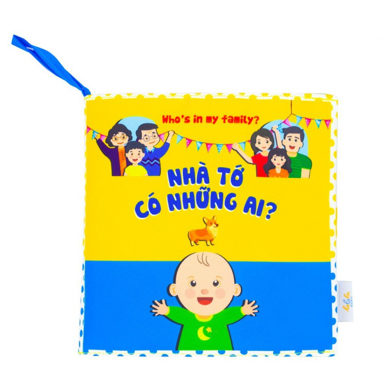 Sách vải song ngữ đa tương tác Nhà tớ có những ai?
