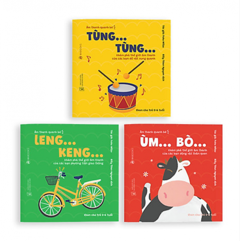 Sách Ehon - Combo 3 cuốn Âm thanh quanh bé