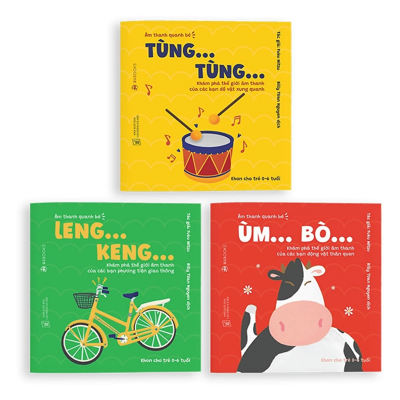 Sách Ehon Nhật Bản - Combo 3 cuốn Âm Thanh quanh bé