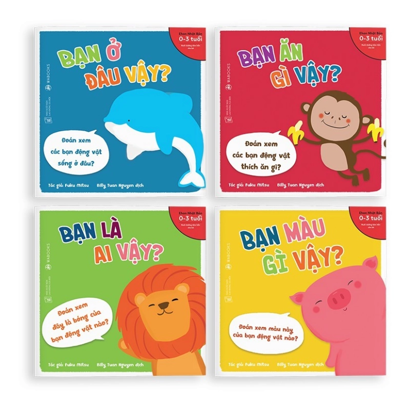 Sách Ehon Nhật Bản - Combo 4 cuốn Động Vật
