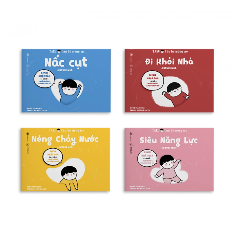 Sách Ehon Nhật Bản - Combo 4 cuốn Taku Cậu Bé Mộng Mơ