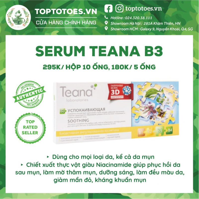 SERUM TEANA B3 MỜ THÂM SẸO DA SAU MỤN