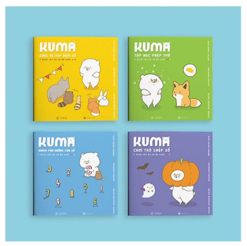 Set 4 cuốn Kuma làm quen với môn Toán