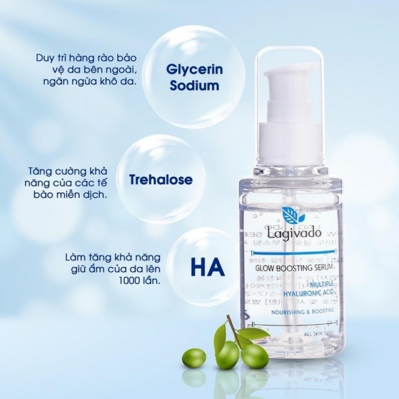 Tinh chất Serum dưỡng da trắng sáng Hàn Quốc chính hãng Lagivado, se khít lỗ chân lông Glow Boosting 40 ml