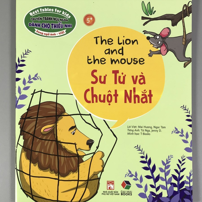 Truyện Tranh Ngụ Ngôn Dành Cho Thiếu Nhi Song Ngữ Anh Việt, Sư Tử Và Chuột Nhắt
