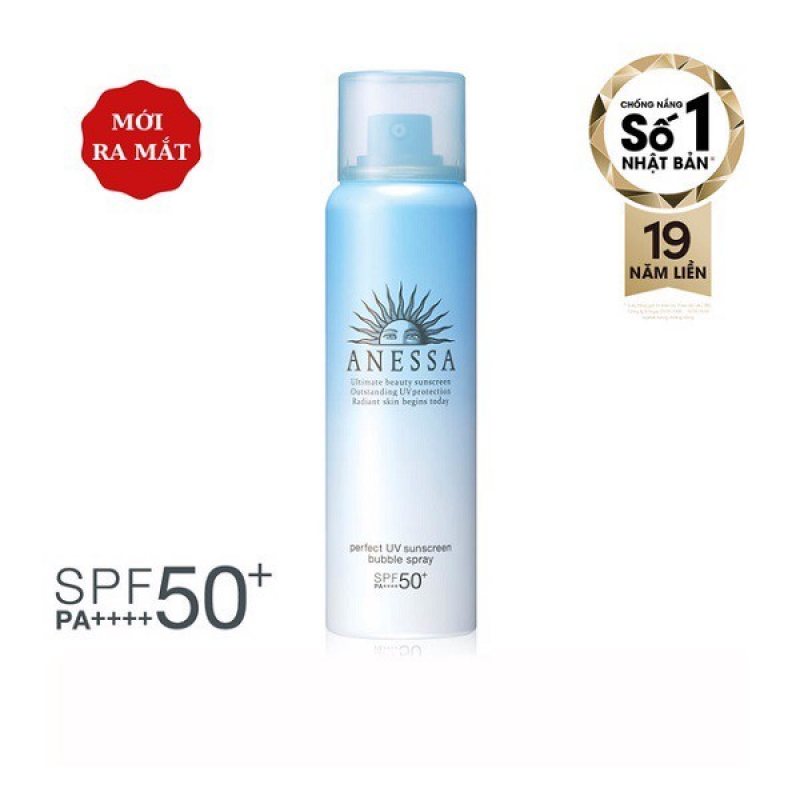 Xịt Chống Nắng Anessa Dạng Bọt Bảo Vệ Toàn Thân 60g Perfect UV Sunscreen Bubble Spray Spf 50+ Pa++++