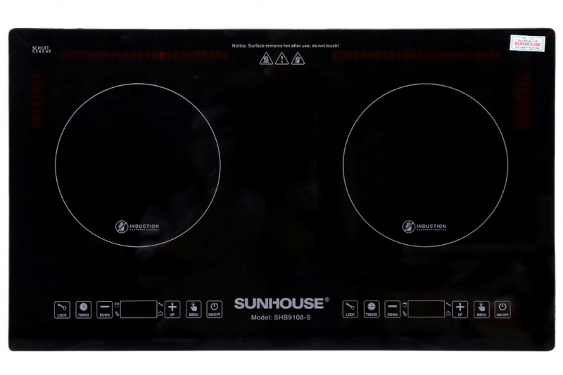 Bếp đôi điện từ Sunhouse SHB9108-s